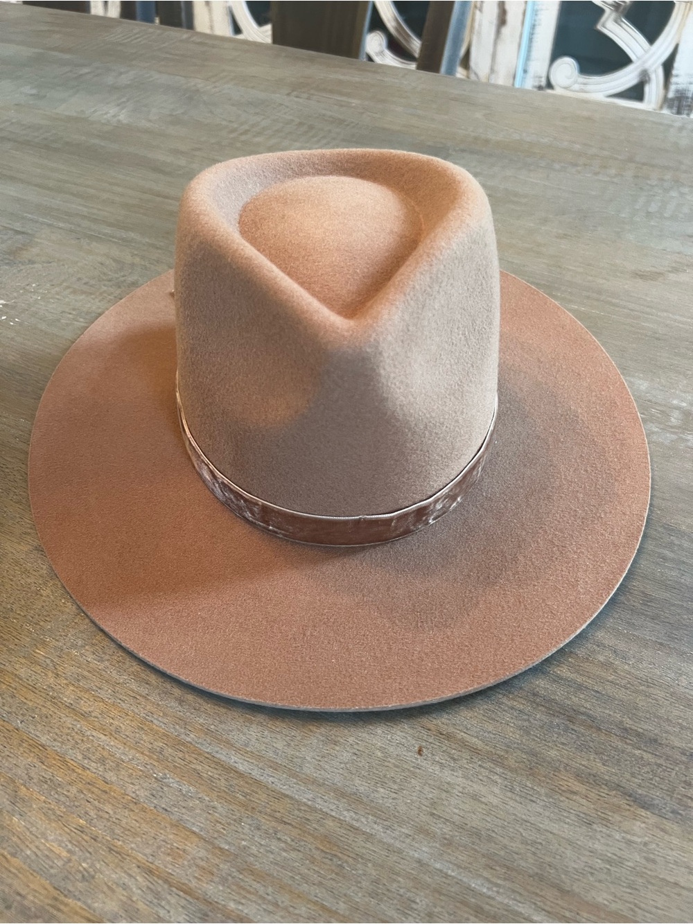 Rylee + Cru Girls Rancher Felt Hat in Camel Brown